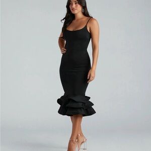 Windsor Thea Formal Ruffle Hem Midi Dress